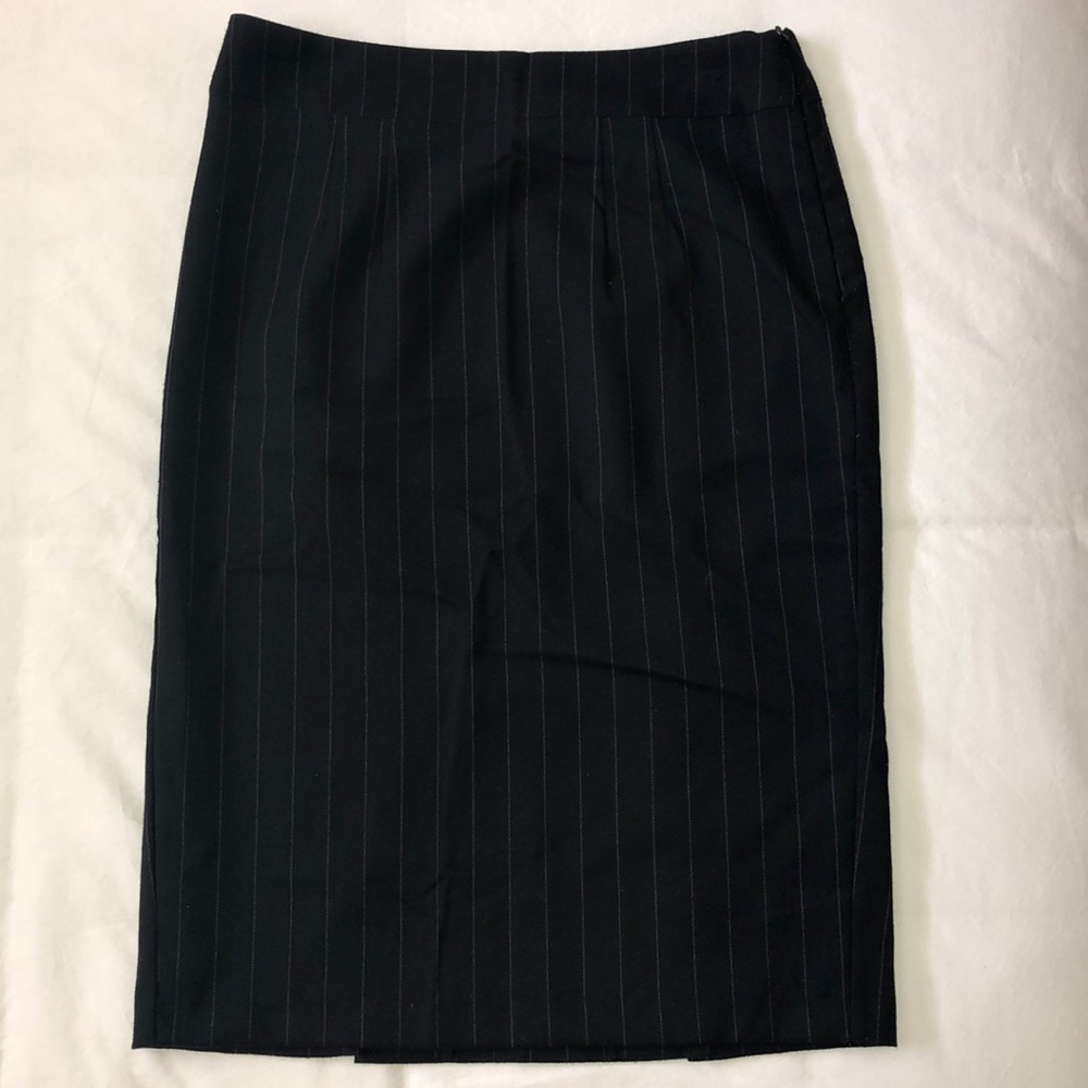 New York & Company Black Pencil Skirt Pinstripe 2